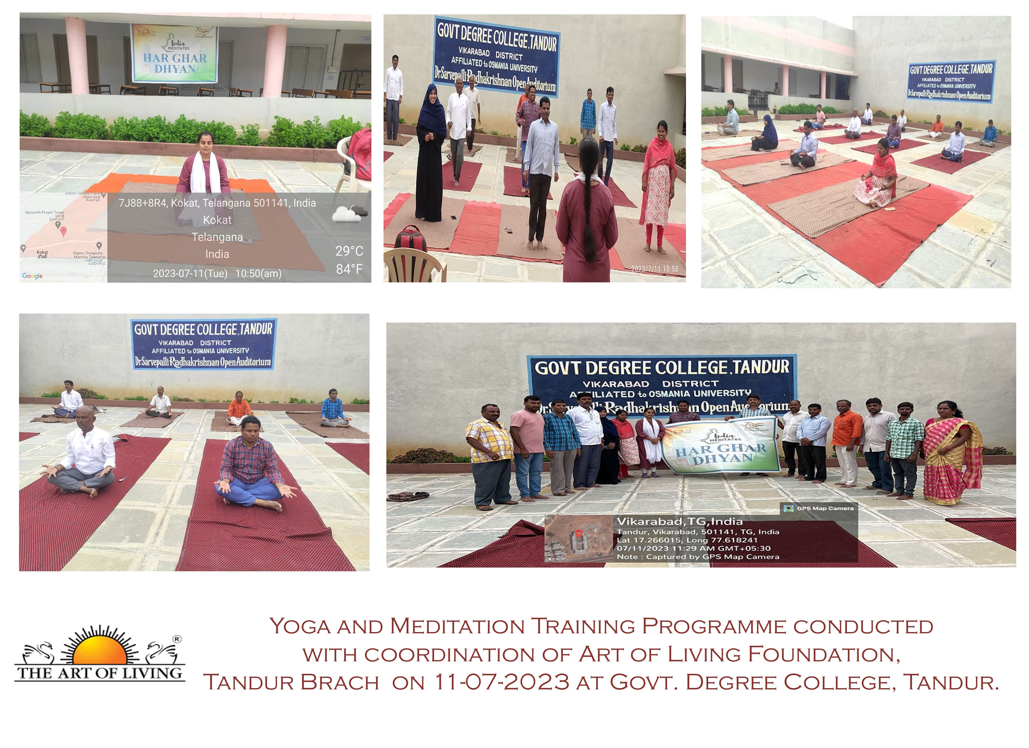 Yoga and Meditation Programme by Art of Living Foundation