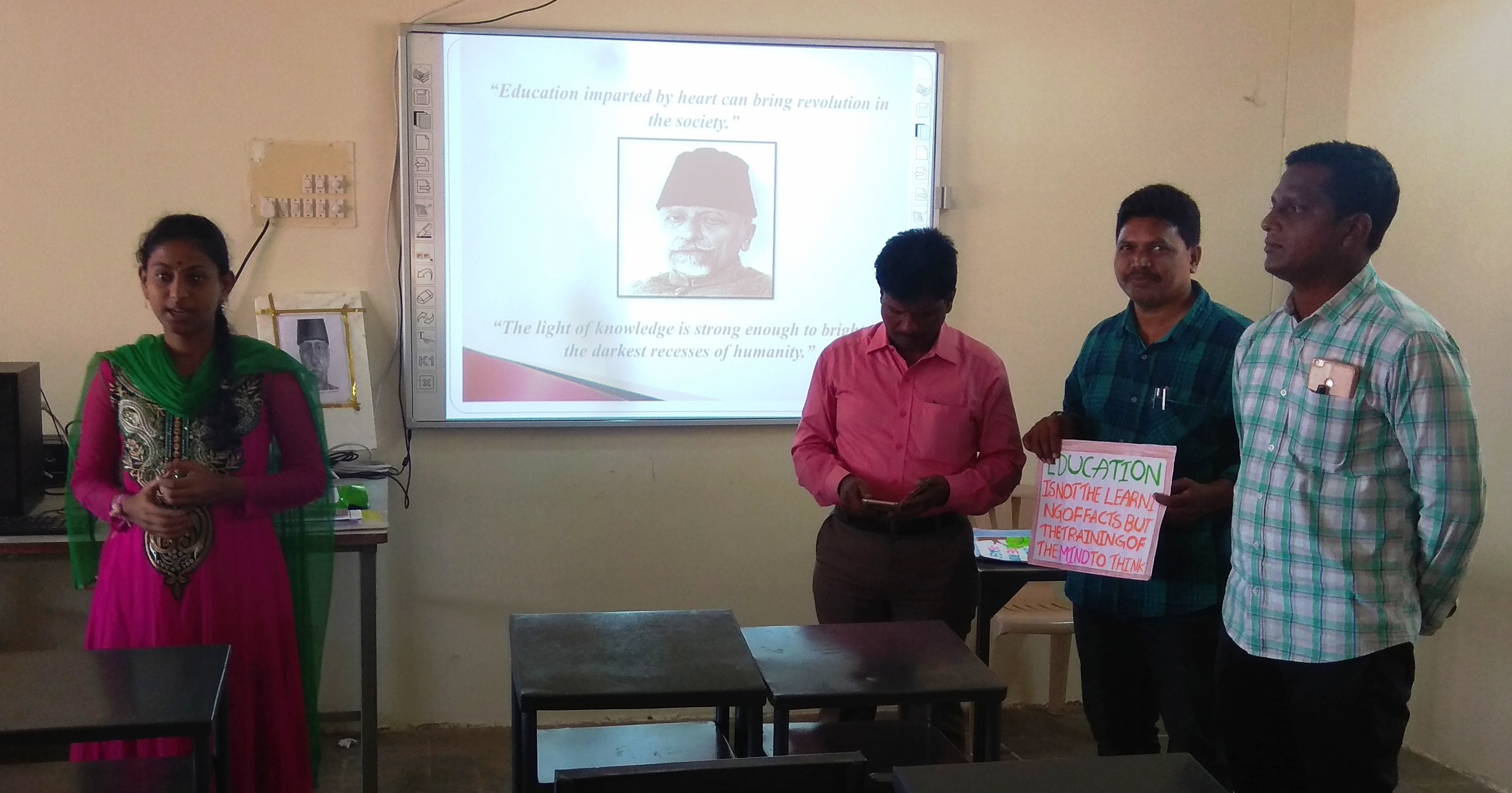 poster presentation on National Education Day by students