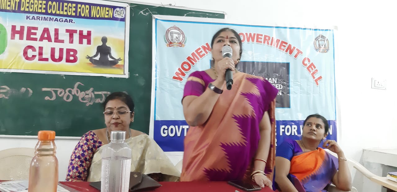 Women Empowerment Cell Organized Talli Pala varostavam - Aug 2019