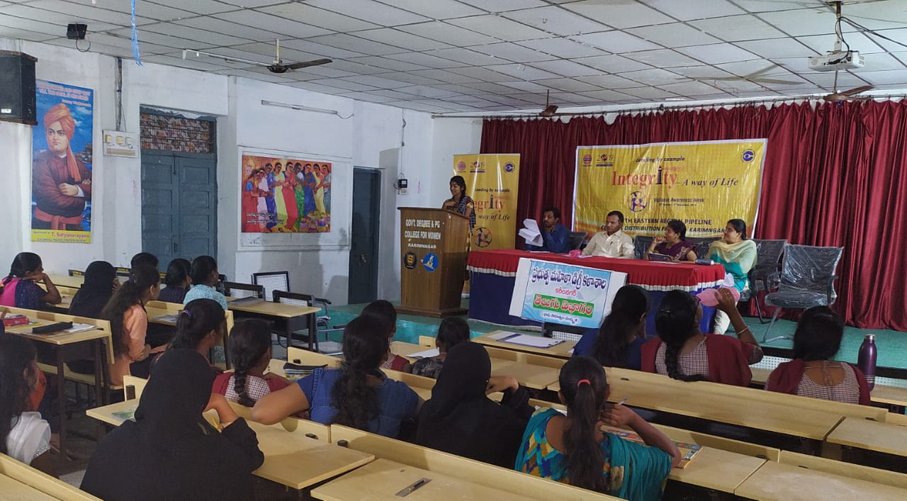 INTEGRITY- A way of life prigram organized by telugu department on 5/11/19.