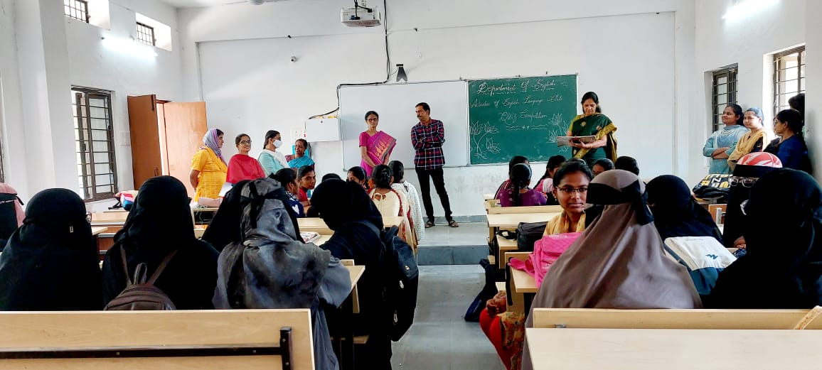 Dept. of English Conducted Quiz on English for Competition