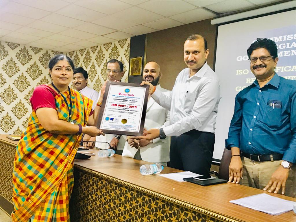 ISO certificate receiving by principal  