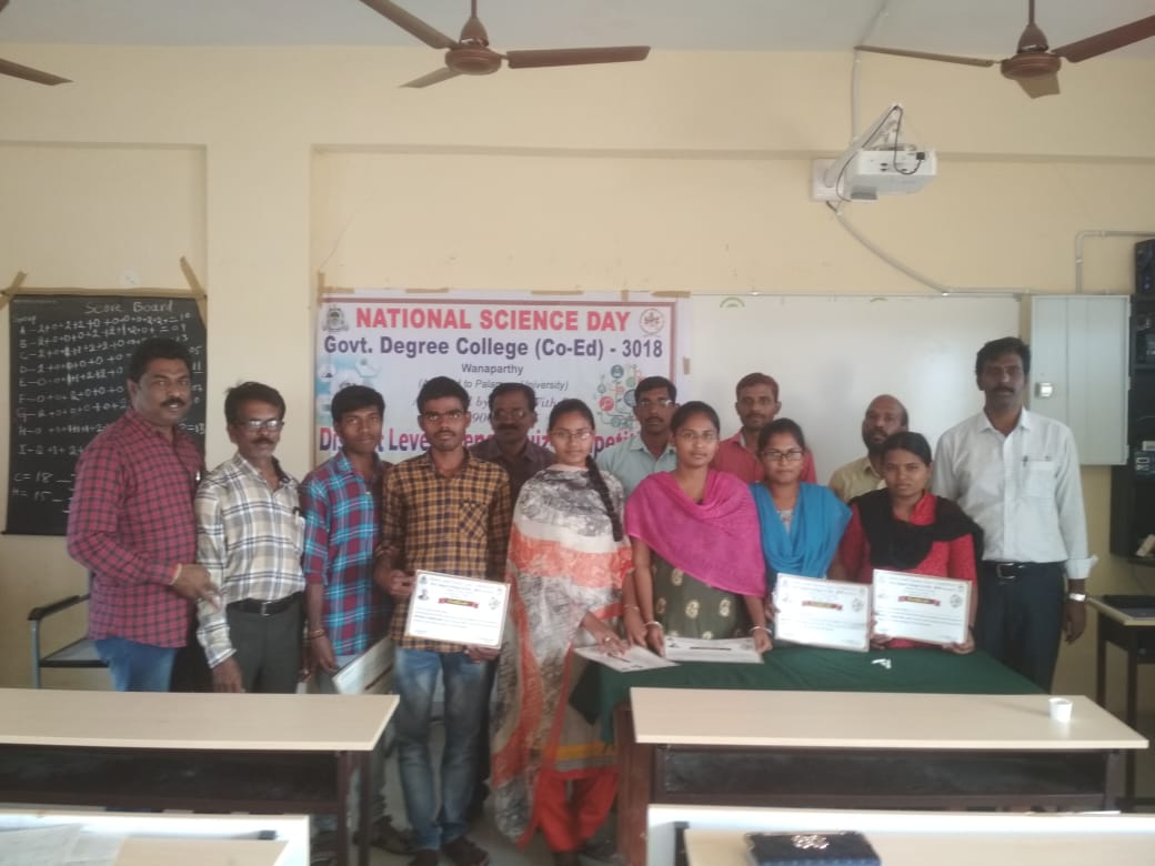 National Science Day Certificate Distribution 