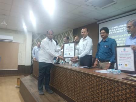 ISO CERTIFICATE
Receiving   from Commissioner of Collegiate Education Telangana Sri Naveen Mitthal IAS