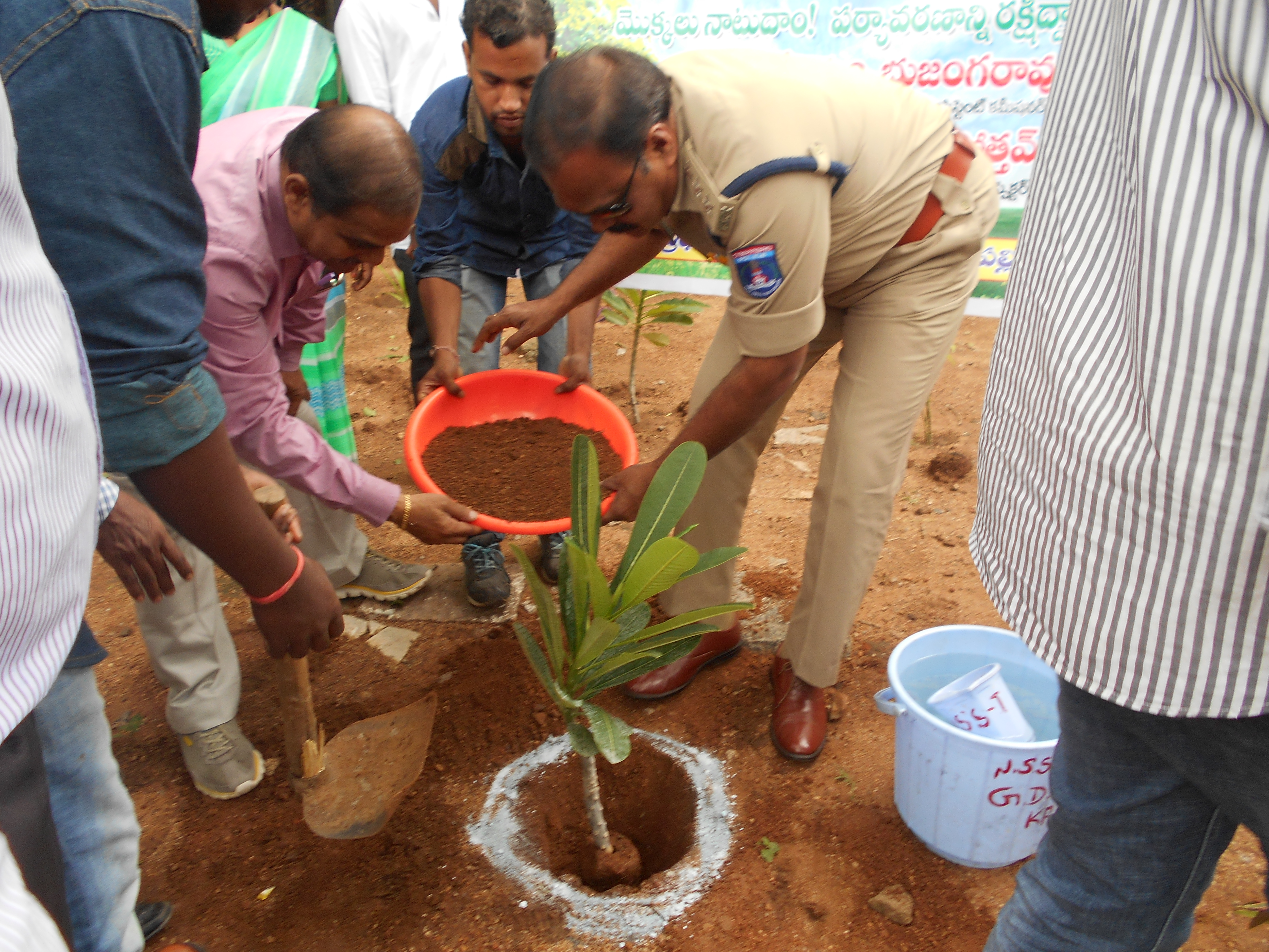 Haritha Haram Programme Conducted on 19.07.2016(Kukatpally ACP Sri M.Bhujanga Rao attended for this Programme)