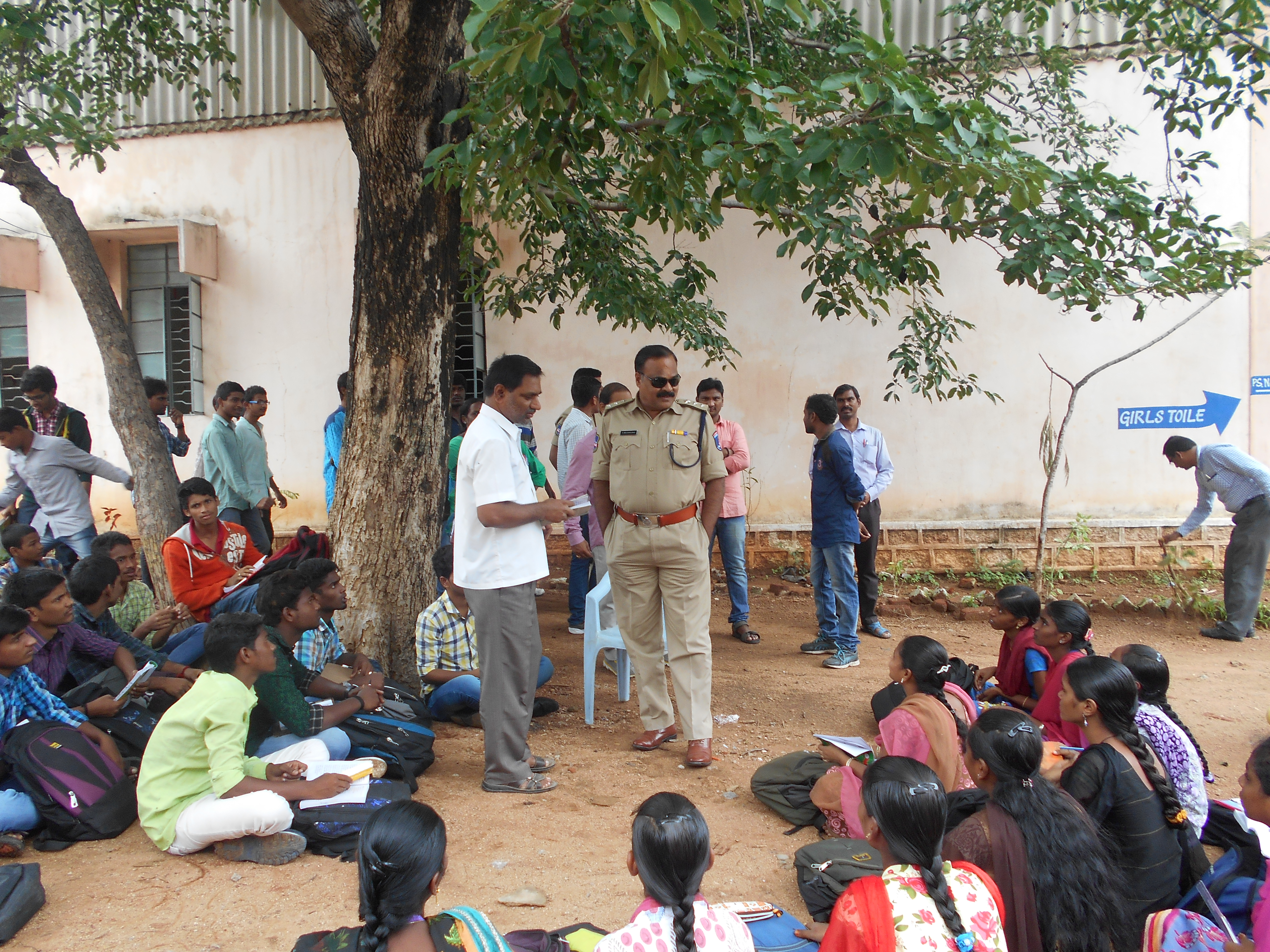 Haritha Haram Programme Conducted on 19.07.2016(Kukatpally ACP Sri M.Bhujanga Rao attended for this Programme & Interaction with students)