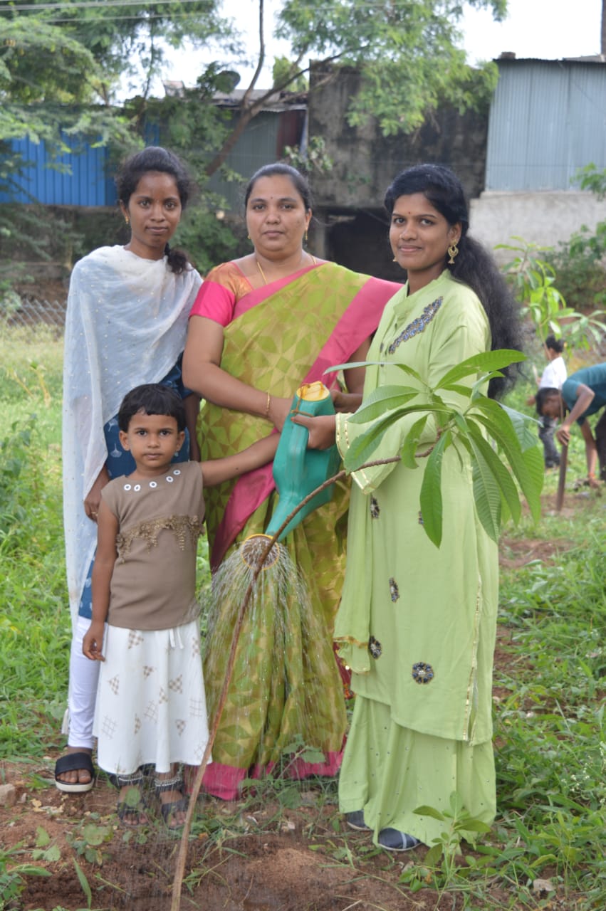 Alumni by name Rama(BZC group) 2019-20,   Planted 9 tree saplings in the Telangana  Botanical Garden on her Birthday on 10/08/2021
