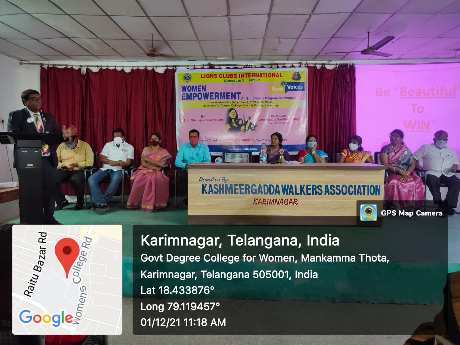  Self Development ", organised by IQAC, in collaboration with Lions Club