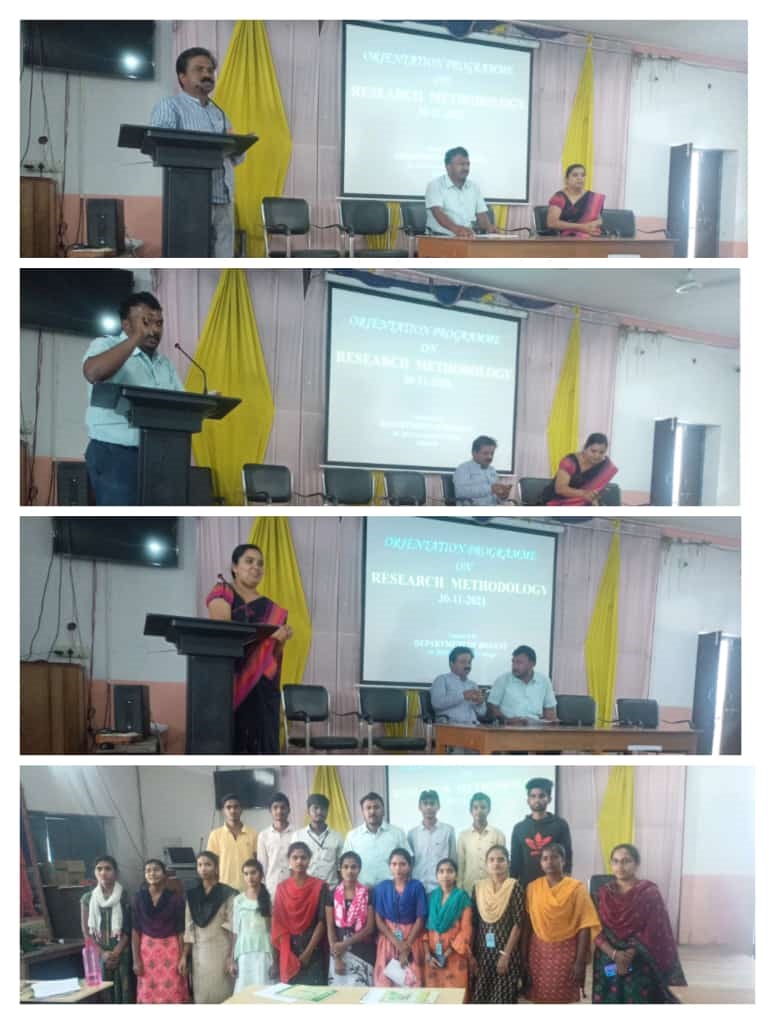 Orientation programme on RESEARCH METHODOLOGY was organized by Department of Botany, DR.BRR GDC, Jadcherla to the  students who has interest in Research. 💐💐🌹🌹
