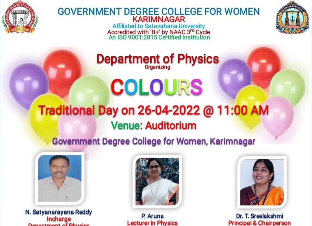 Dept. of Physics Organized a program on "COLORS"