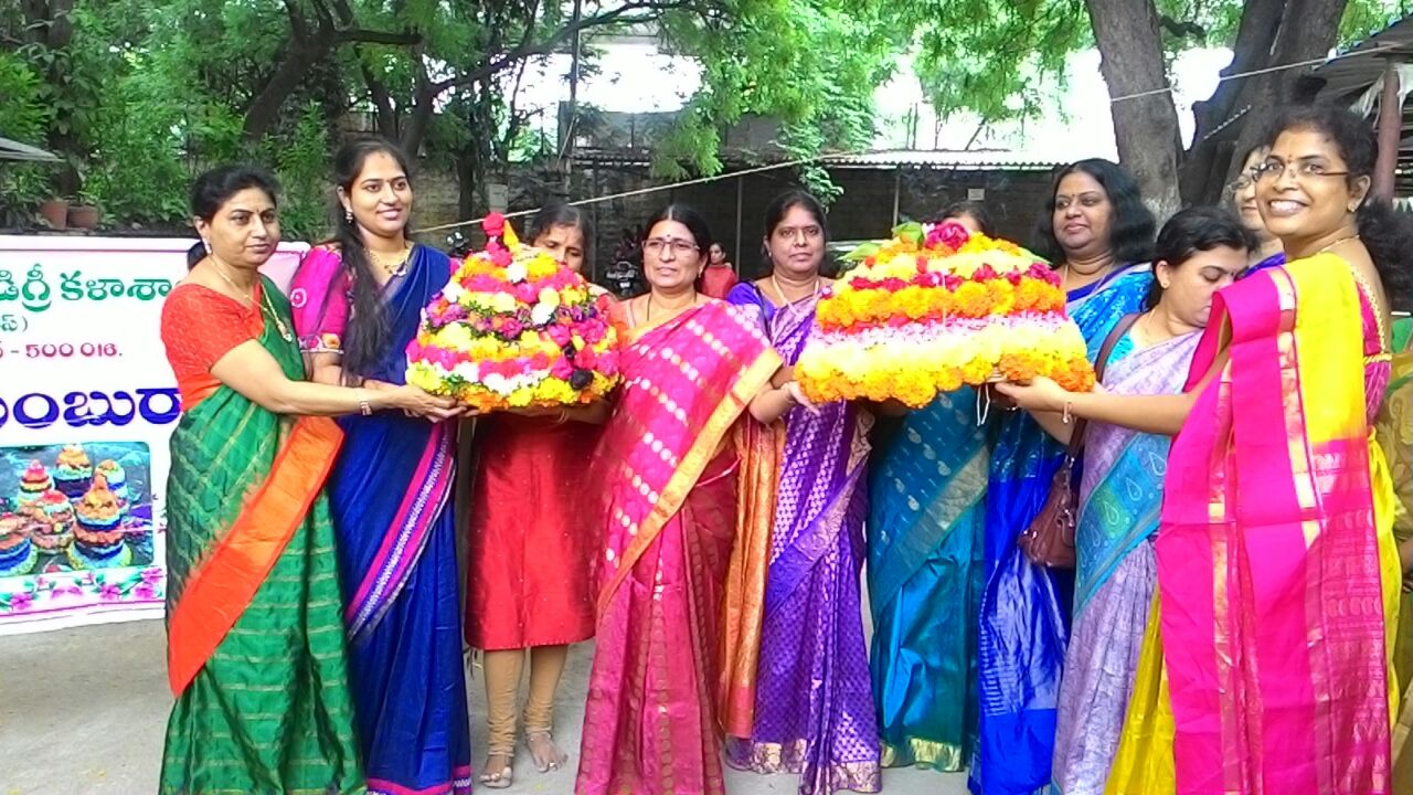 Bathukamma celebrations at College Campus on 19/09/2017