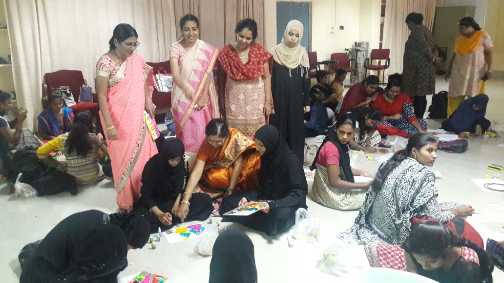 Entrepreneurship cell of GDCW conducted 3 days certificate program on fabric painting with fevicryl colors from 20/09/2017 to 23/09/2017