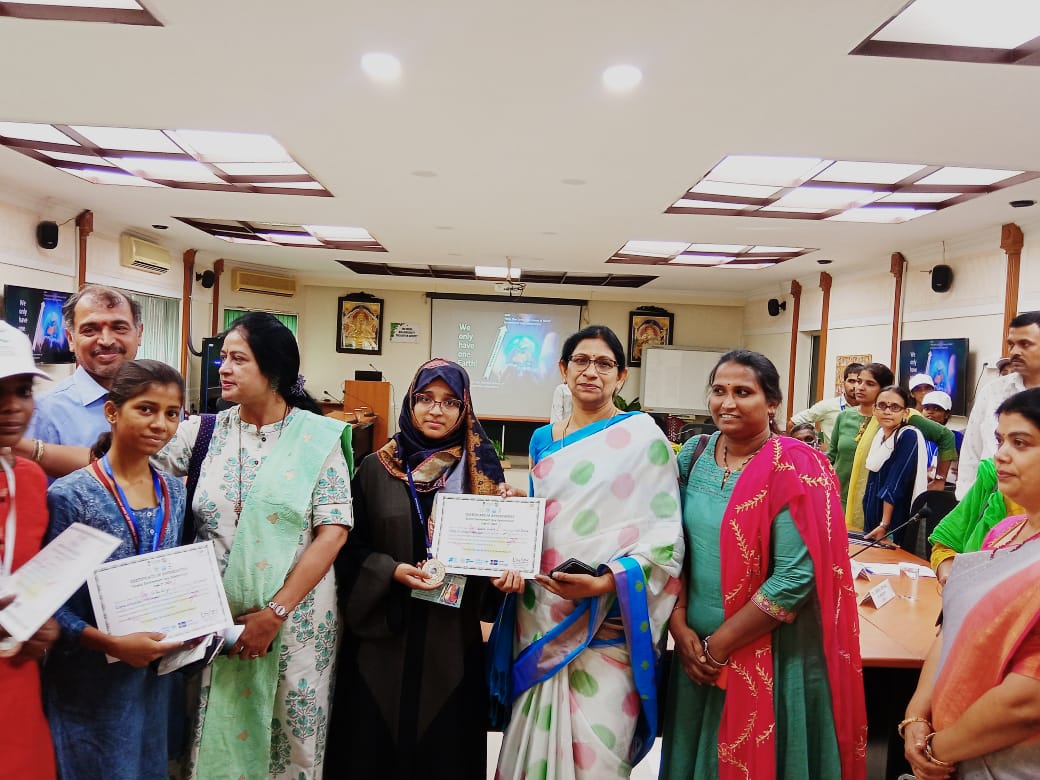 Nushra MZC received 2nd priz eat EPTRI from Vani prasad IAS garu in essay writing