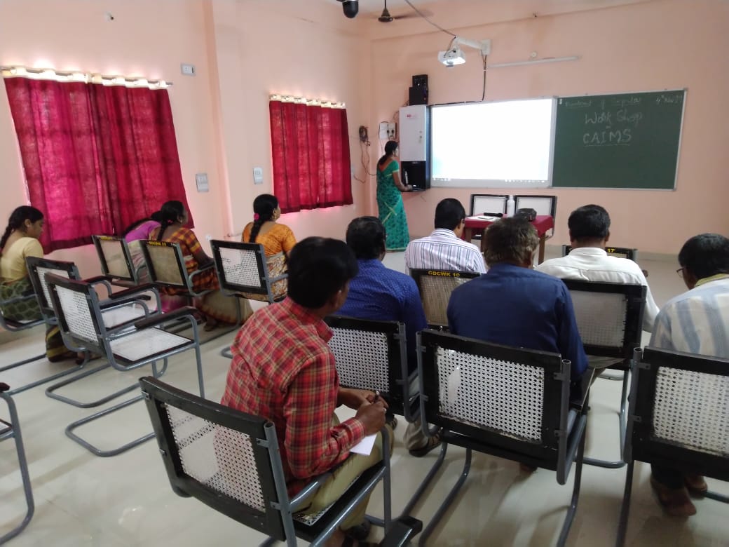 Demo on CAIMS by Computer Applications department on 4/11/19