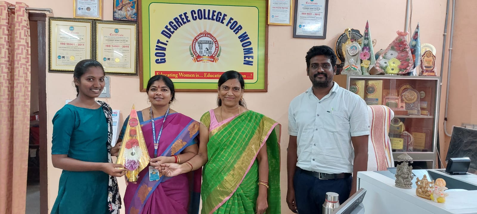 our student  S. Sindhuja B.com, got selected  in our campus drive for ICICI Bank as Relationship Manager.