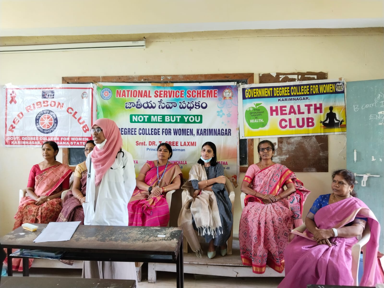 An Awareness programme on Nutrition and health by Dr. Shilpa.Haemoglobin testing