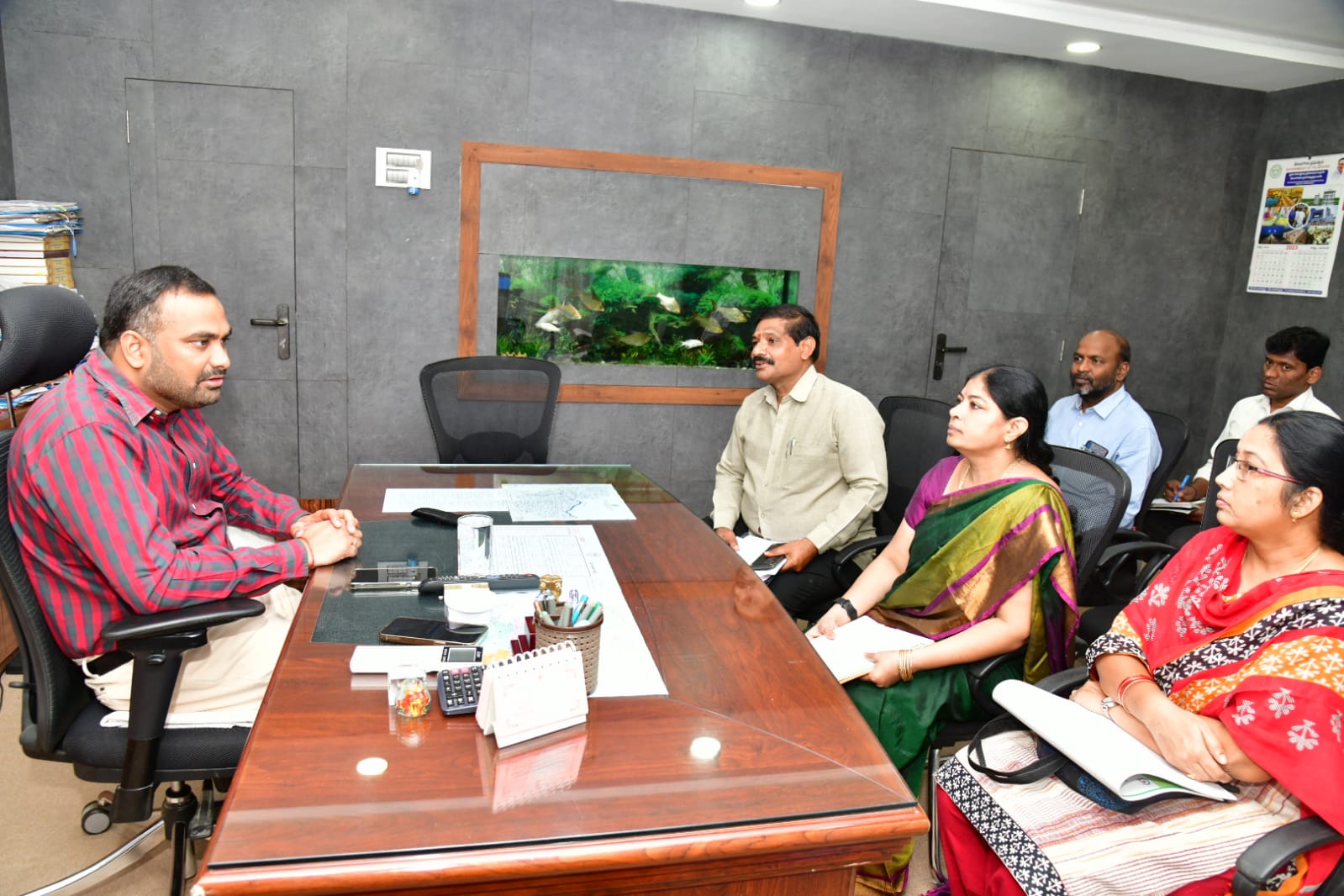 Dost meeting with Collector R.V. Kannan