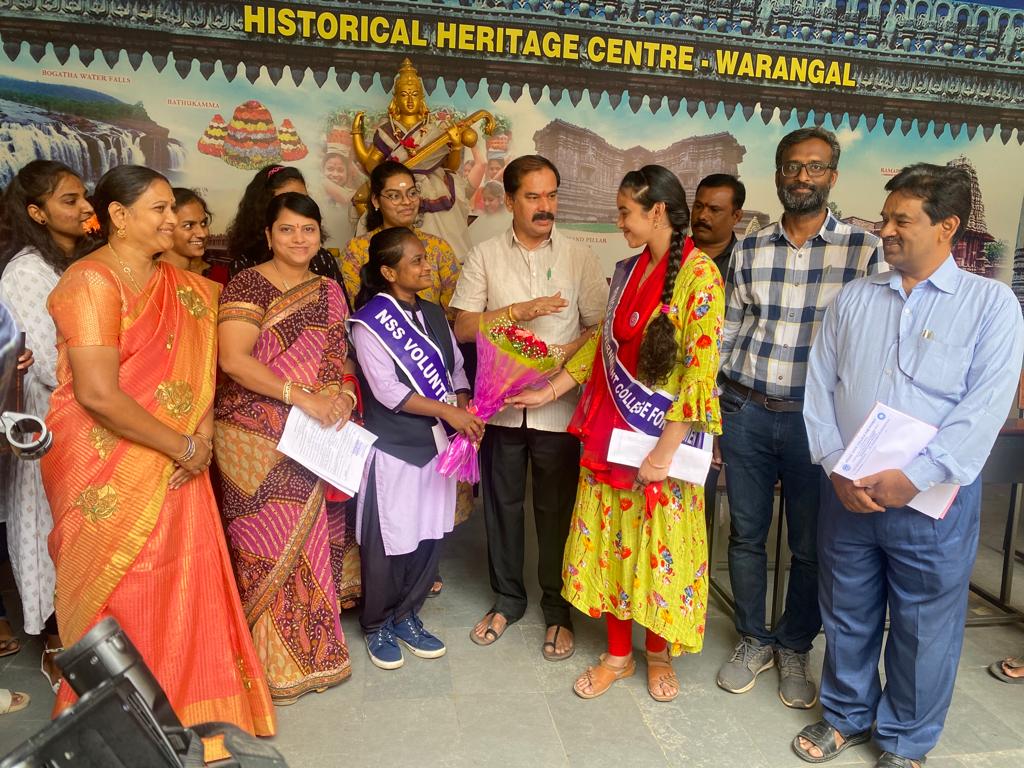 R.Meghana selected national integration nss cam at Coimbatore & Monika selected national integration nss camp at JNTHU,Sangareddy